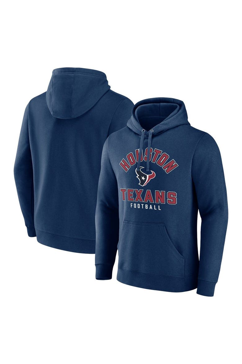 Men's Fanatics Branded  Navy Houston Texans Between the Pylons Pullover Hoodie, Main, color, Navy