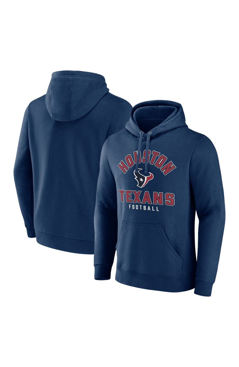 FANATICS Men's Fanatics Branded Navy Houston Texans Between the Pylons Pullover Hoodie, Main, color,