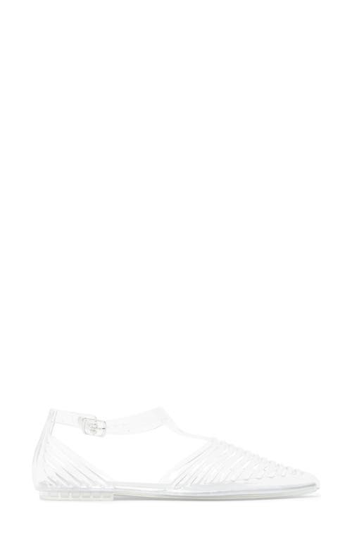 Jeffrey Campbell Squeaky Jelly Flat In Clear