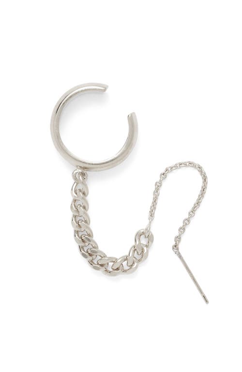 Lady Grey Fragment Ear Threader Earring In Silver
