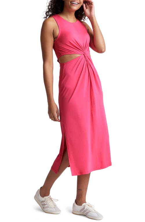 Beyond Yoga Around The World Front Twist Midi Dress