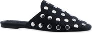 SHUSHOP Aretha Studded Faux Leather Flat Mule