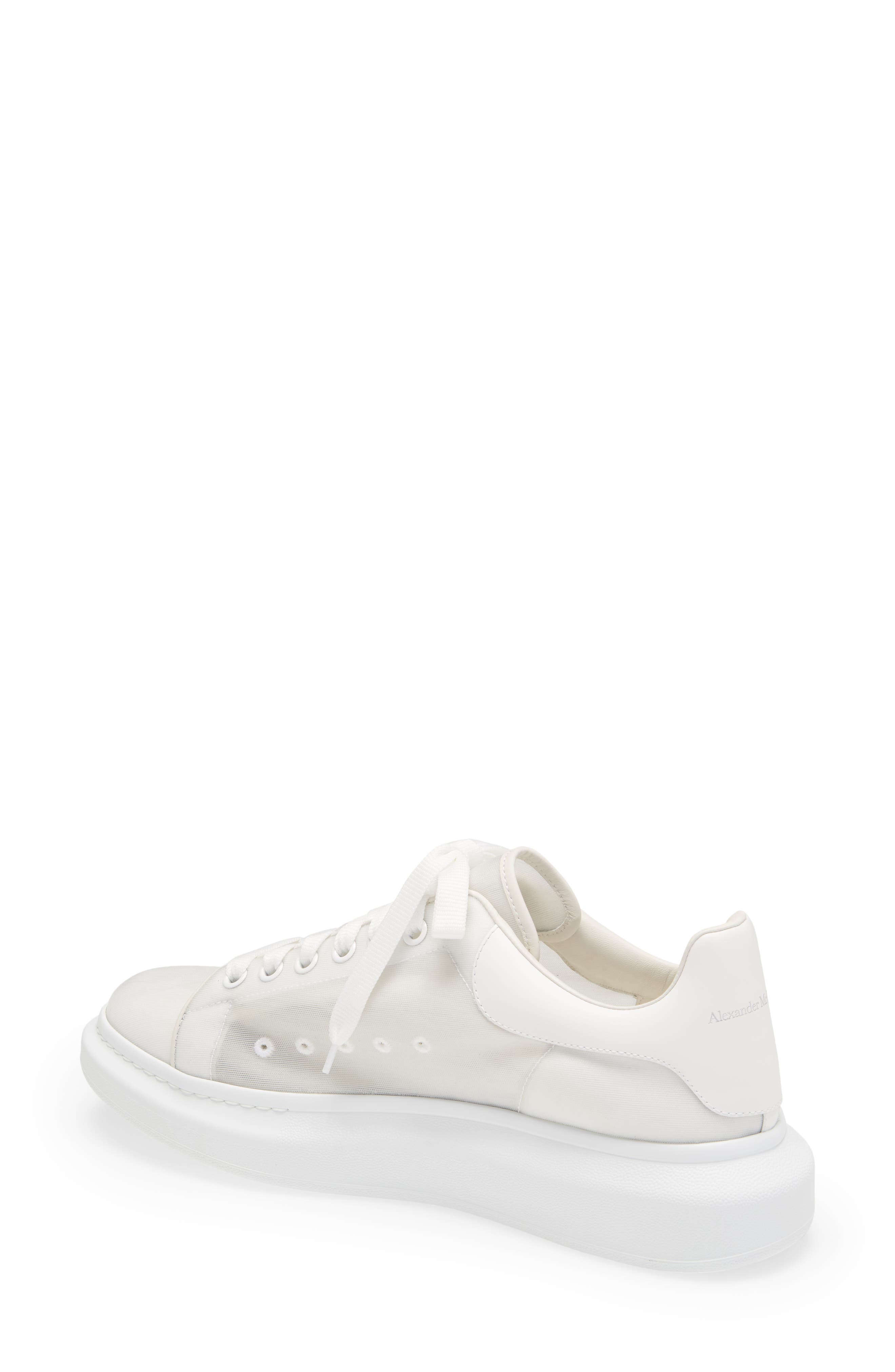 Alexander McQueen Oversize Transparent Sneaker, Alternate, color, WHITE