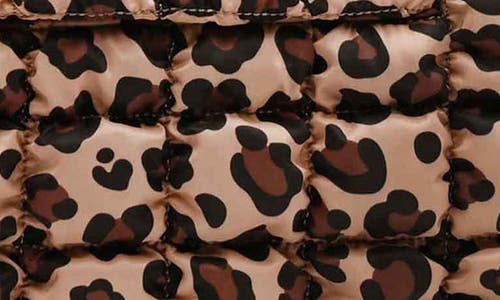 Omg Accessories Leopard Print Scrunch Duffle With Charm In Multi