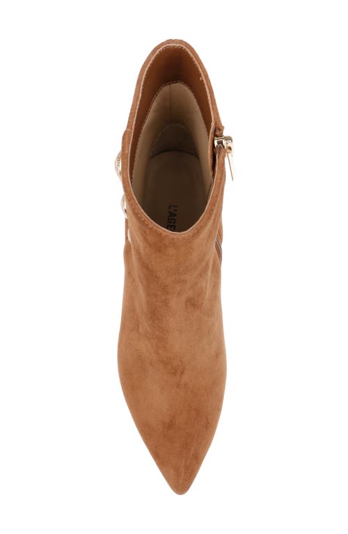 L'agence Theodora Ii Pointed Toe Bootie In Brown