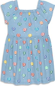 Primary Kids Twirly Dress  In Stream
