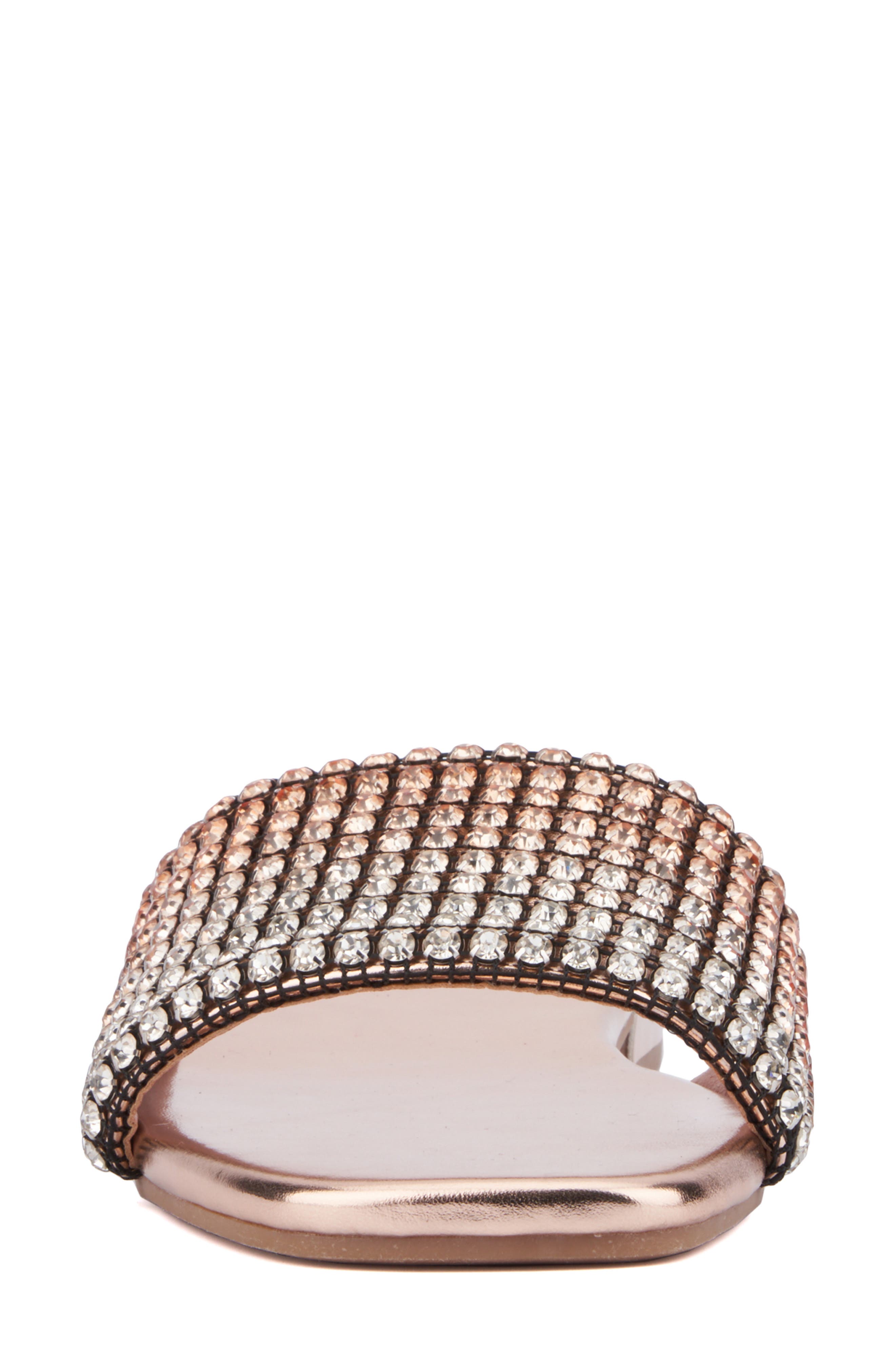 Gracie Rhinestone Slide Sandal, Alternate, color, GOLD