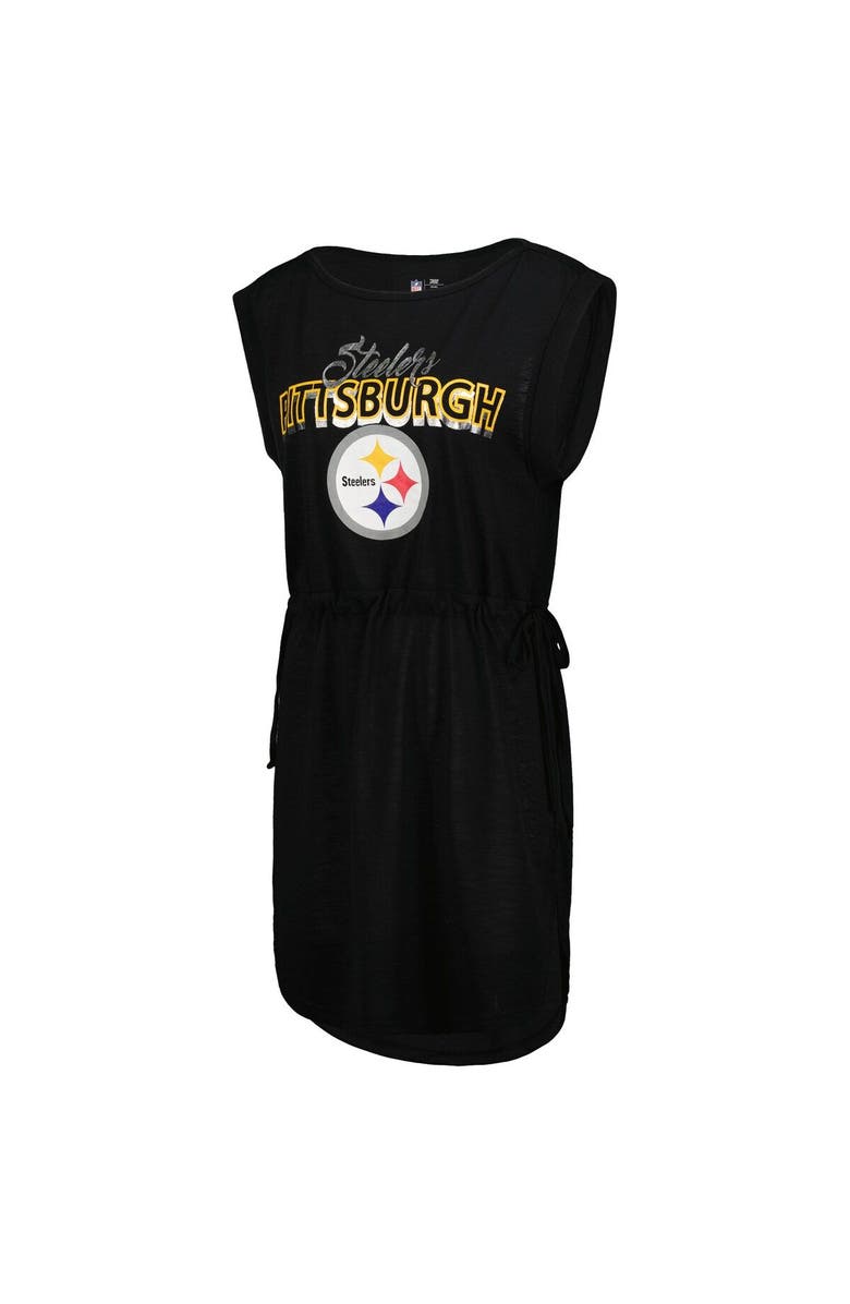 G-III 4HER BY CARL BANKS Women's G-III 4Her by Carl Banks Black Pittsburgh Steelers G.O.A.T. Swimsuit Cover-Up, Alternate, color, Black