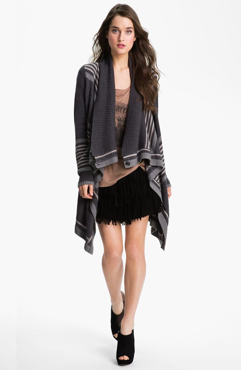 Haute Hippie Draped Oversized Cowl Cardigan, Alternate, color,