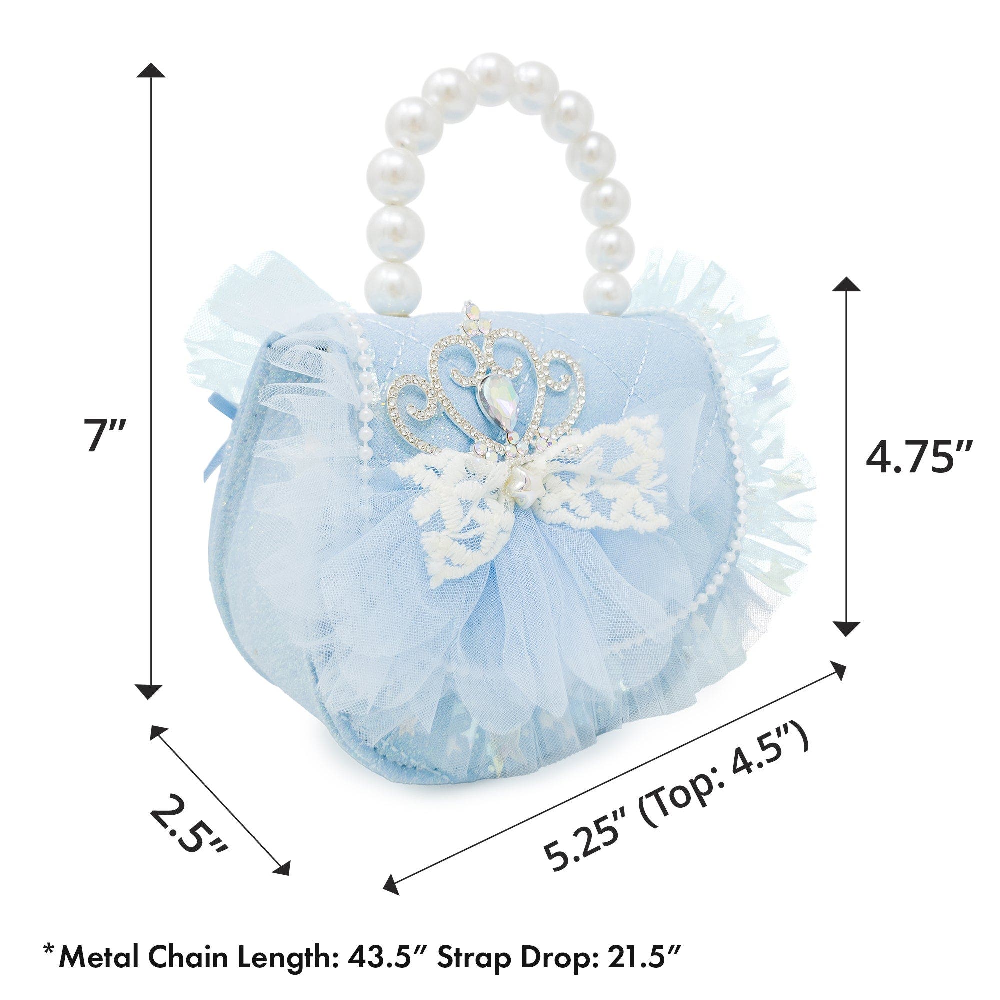 Puttisu Handbag - Princess Tiara, Alternate, color, Ice Blue Sparkle
