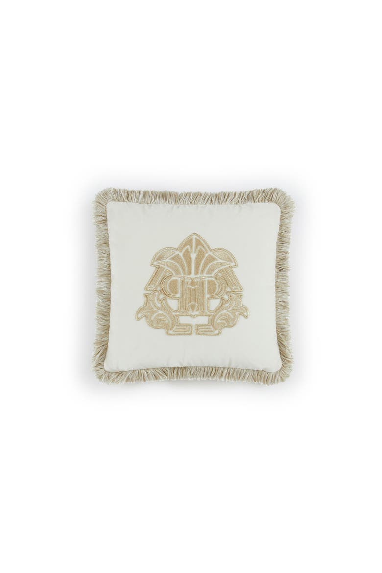 Cushion Gothic Monogram 60X60 Unisex, Main, color, white