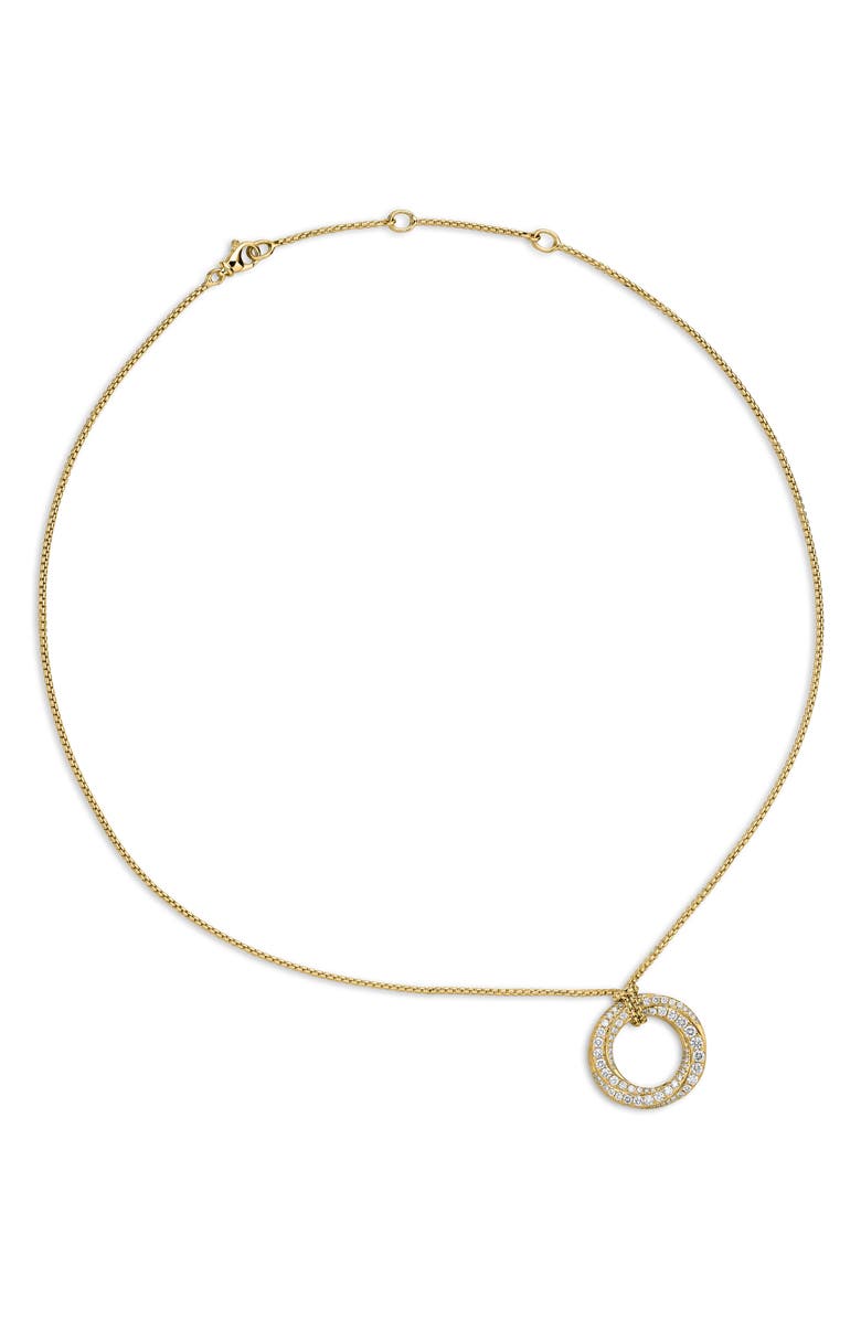 David Yurman 21MM MEDIUM PAVE CROSSOVER PEN, Alternate, color, 18K Yellow Gold