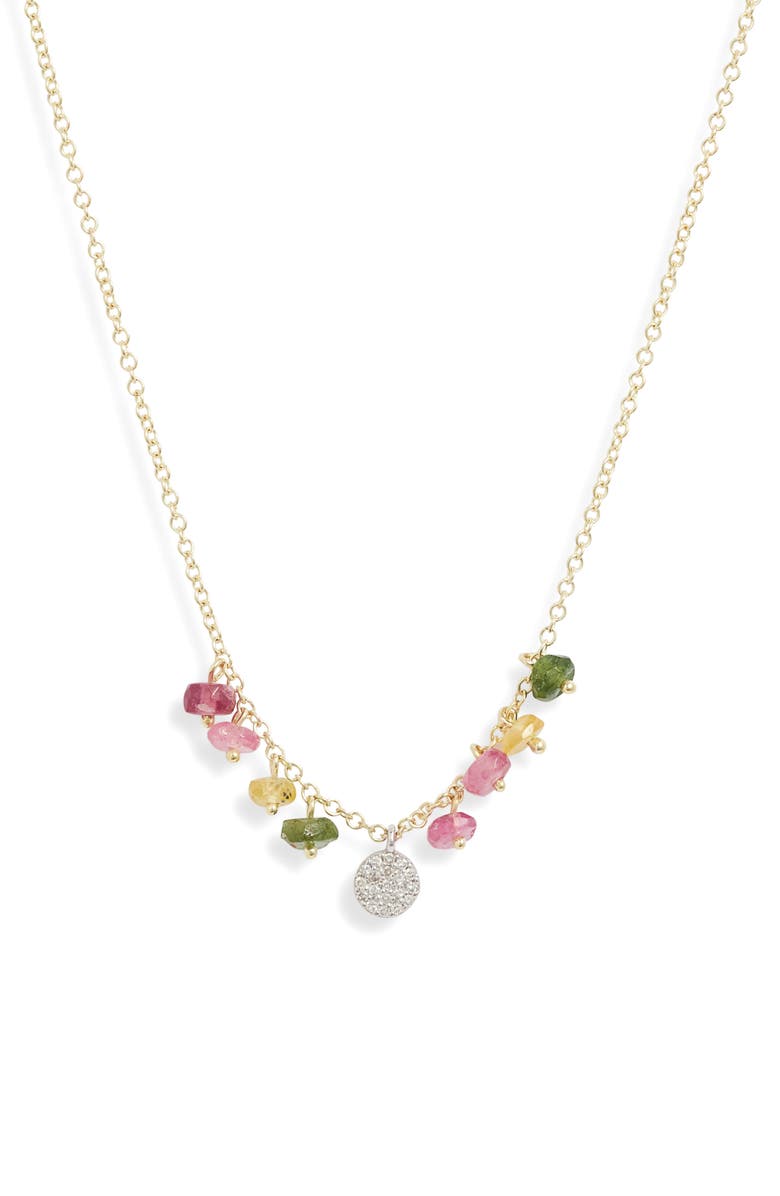 Meira T Semiprecious Stone & Diamond Shaker Necklace, Main, color,