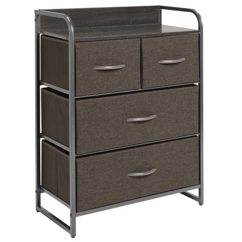 Storage Dresser Furniture, 4 Removable Fabric Drawers
