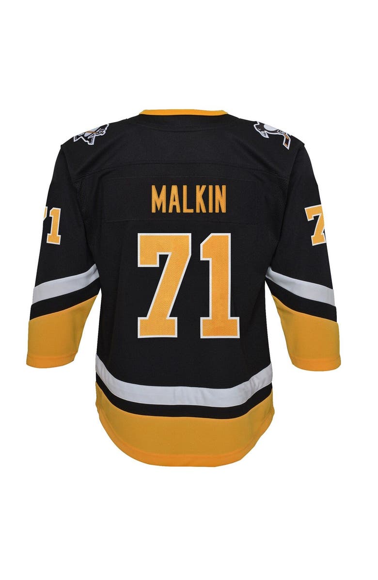Outerstuff Youth Evgeni Malkin Black Pittsburgh Penguins 2021/22 Alternate Premier Player Jersey, Alternate, color, Black