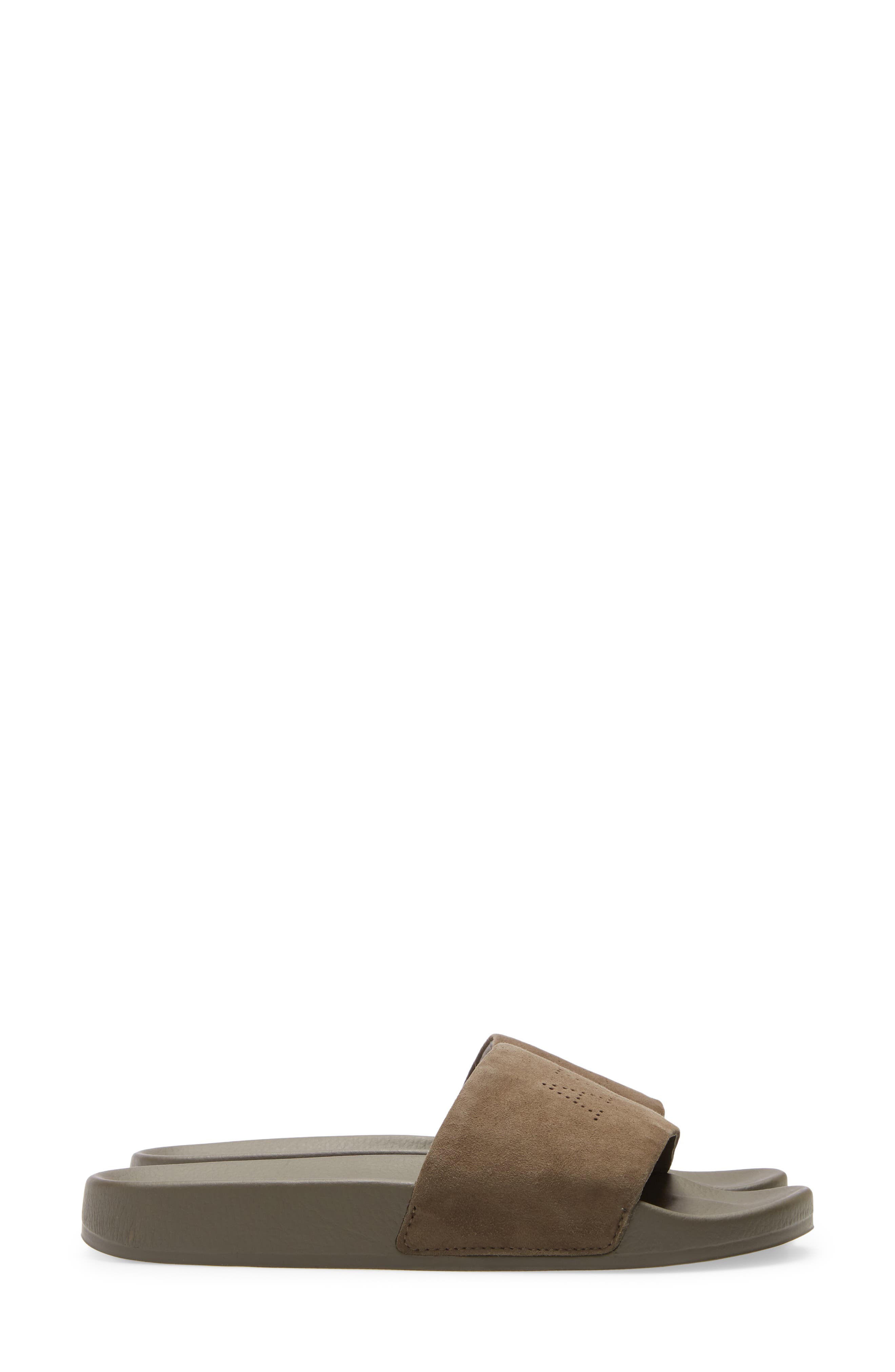 Karli Slide Sandal, Alternate, color, KHAKI SUEDE