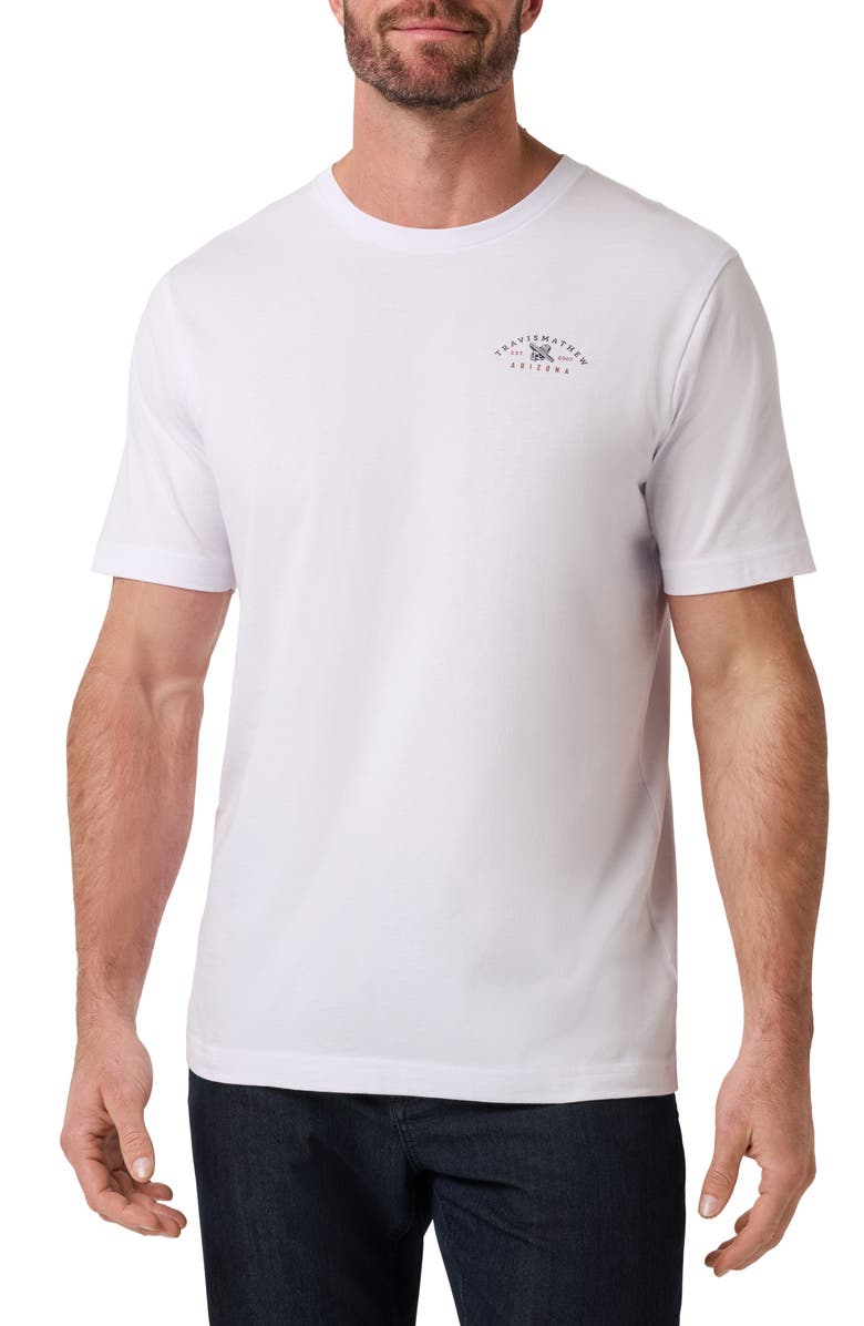 TravisMathew Mesa Views Graphic T-Shirt, Main, color, White