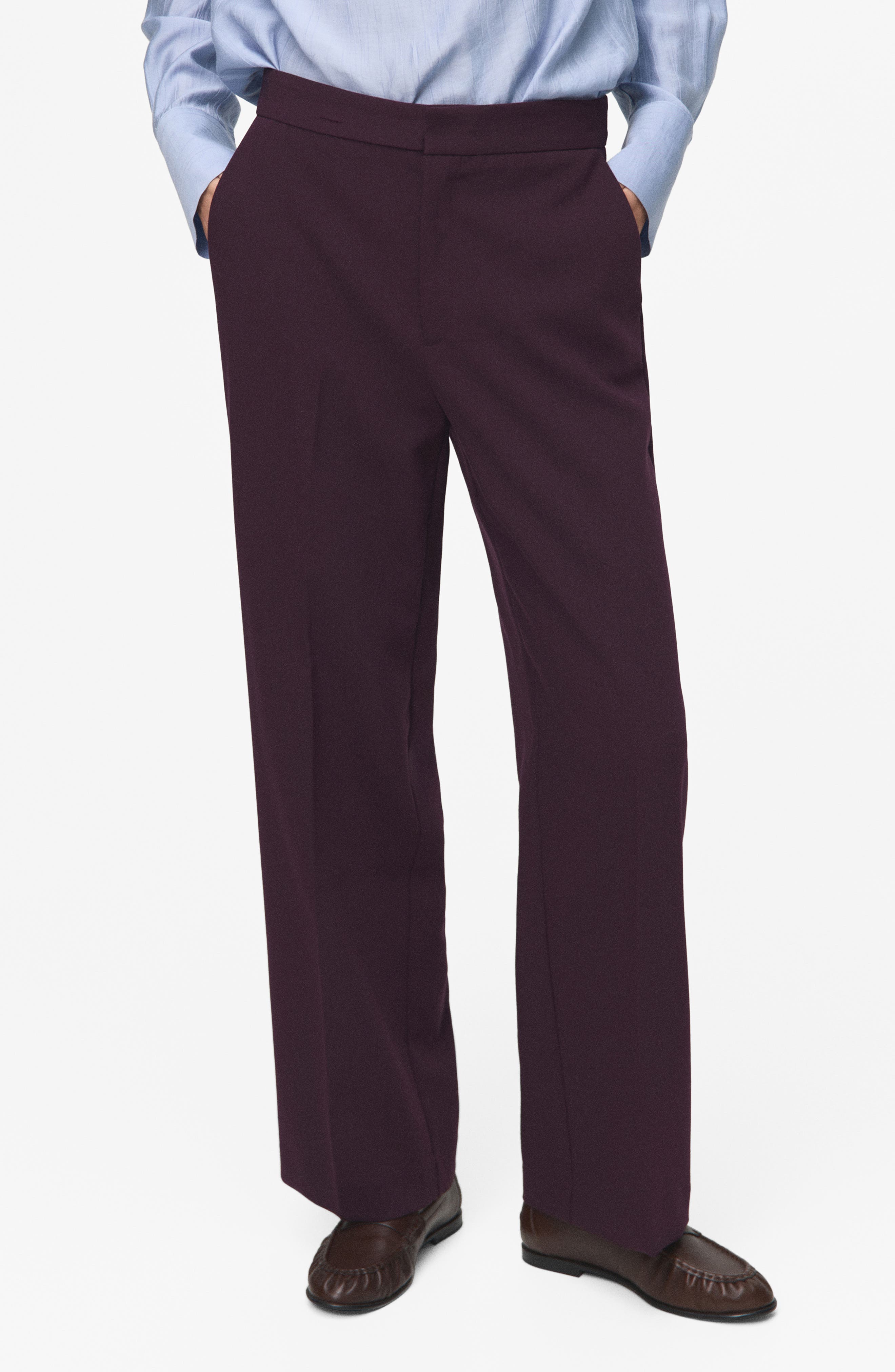 High Waist Straight Leg Pants