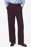 MANGO High Waist Straight Leg Pants