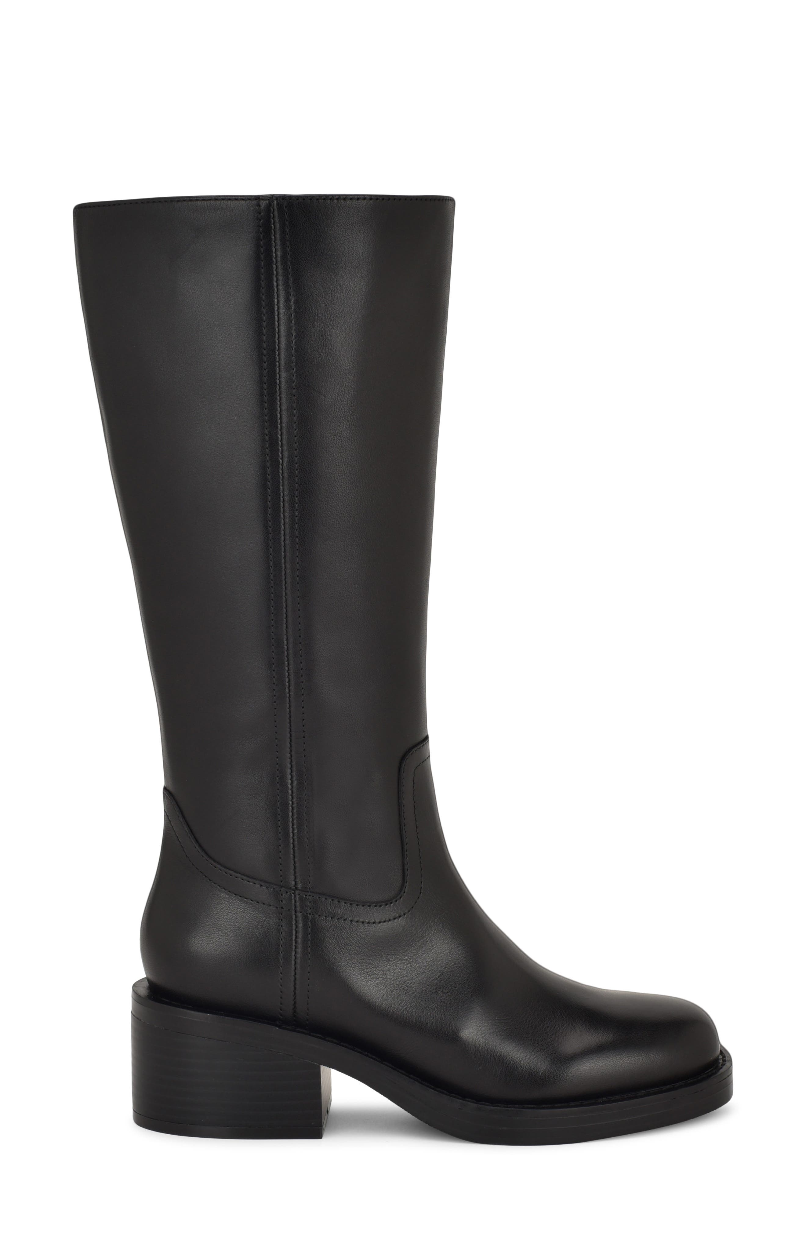 Nine West Broklyn Block Heel Boot, Alternate, color, Black