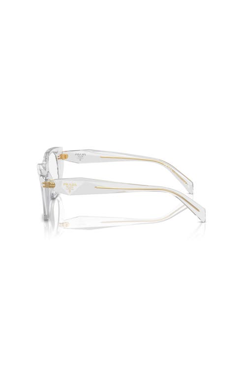 Prada 52mm Irregular Optical Glasses In Gray