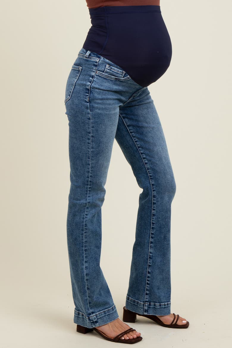 Wide Hem Maternity Bootcut Jeans, Alternate, color, Blue
