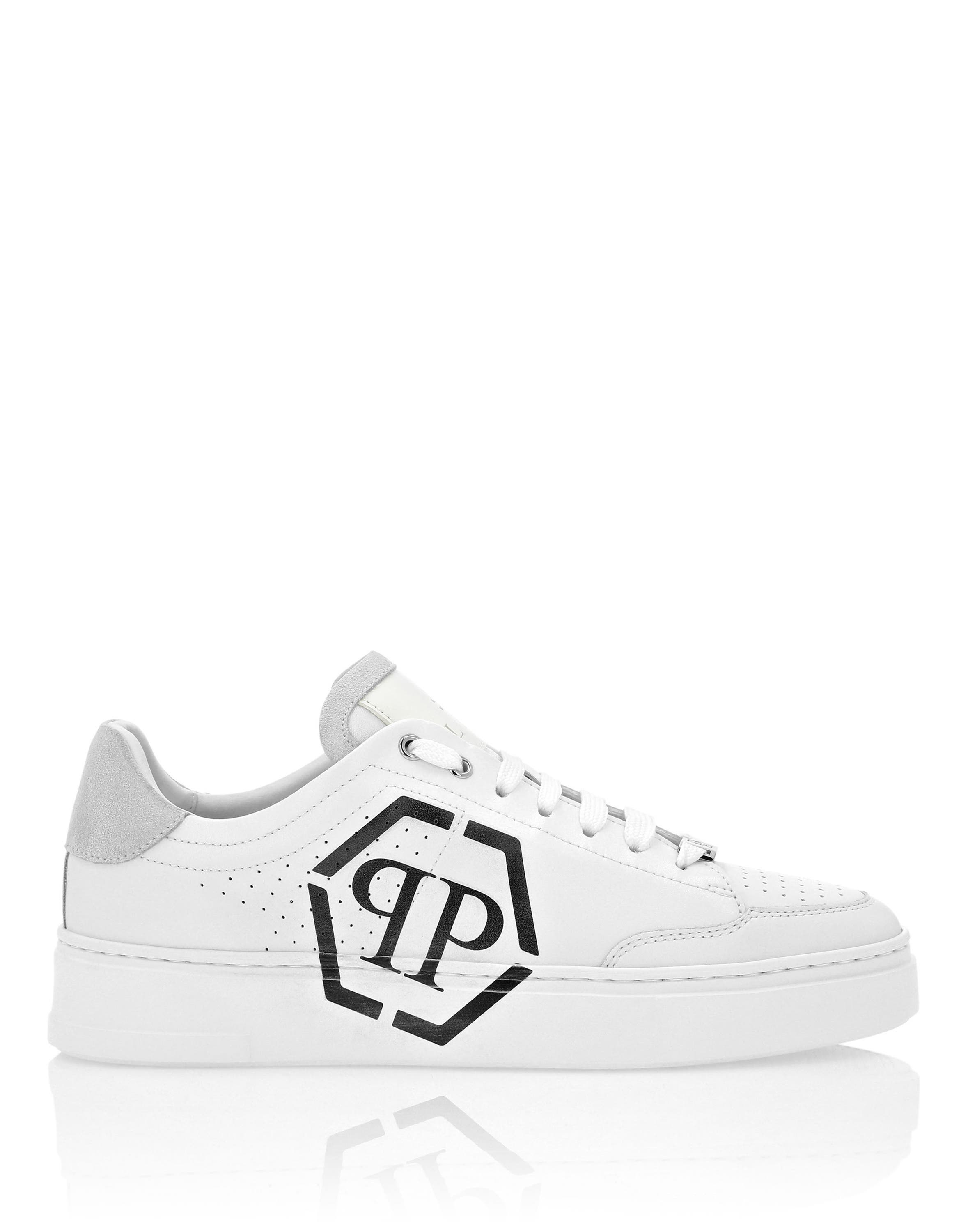 Low-Top Sneakers Carson Hexagon Men, Alternate, color, white/black