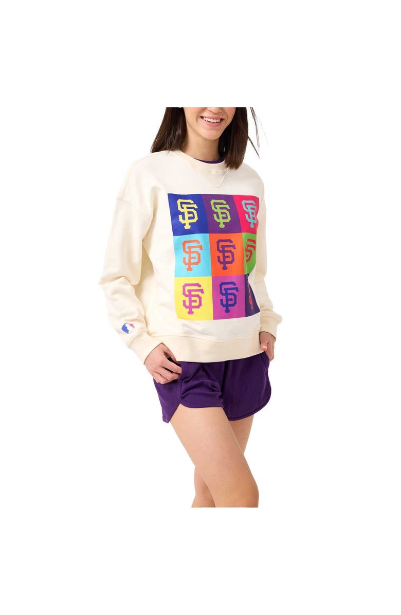 Terez Women's Terez Cream San Francisco Giants Classic Oversized Pullover Sweatshirt, Main, color, Cream