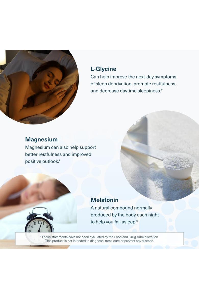 Sleep Nighttime Relaxation Powder Supplement Lemon-Lime 6 oz, Alternate, color, None