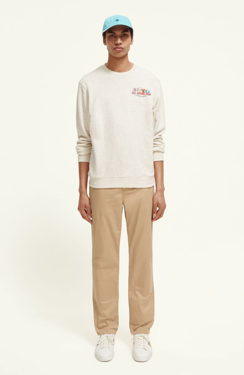 Scotch & Soda Embroidered Neps Sweatshirt, Alternate, color,