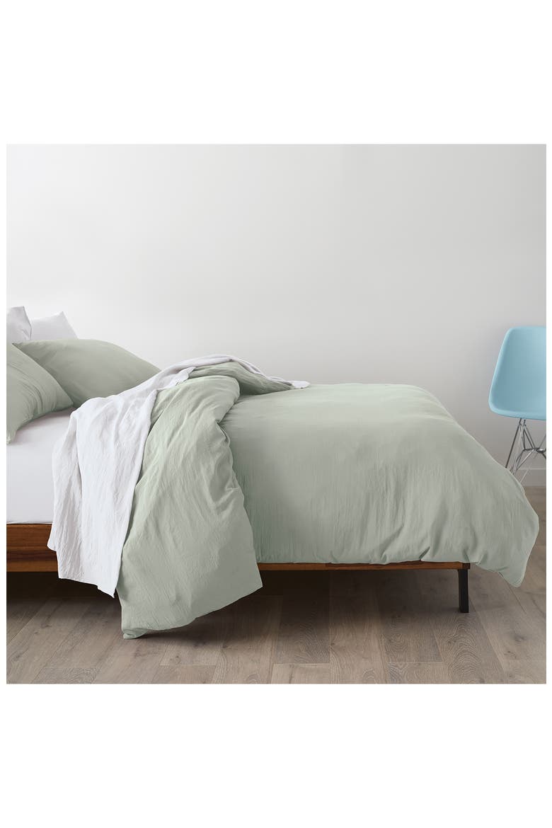 Triple Brushed Duvet Cover & Sham Set, Alternate, color, SAGE
