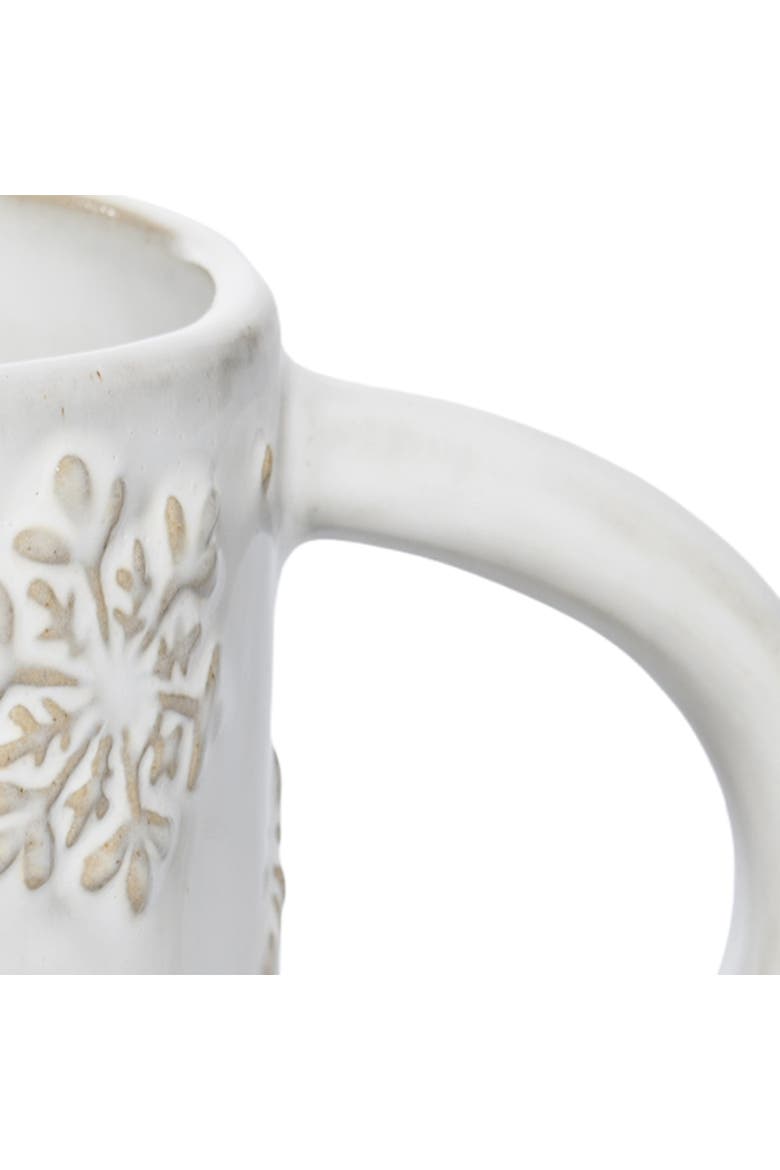 Scandi Snowflake Mug, Alternate, color, White