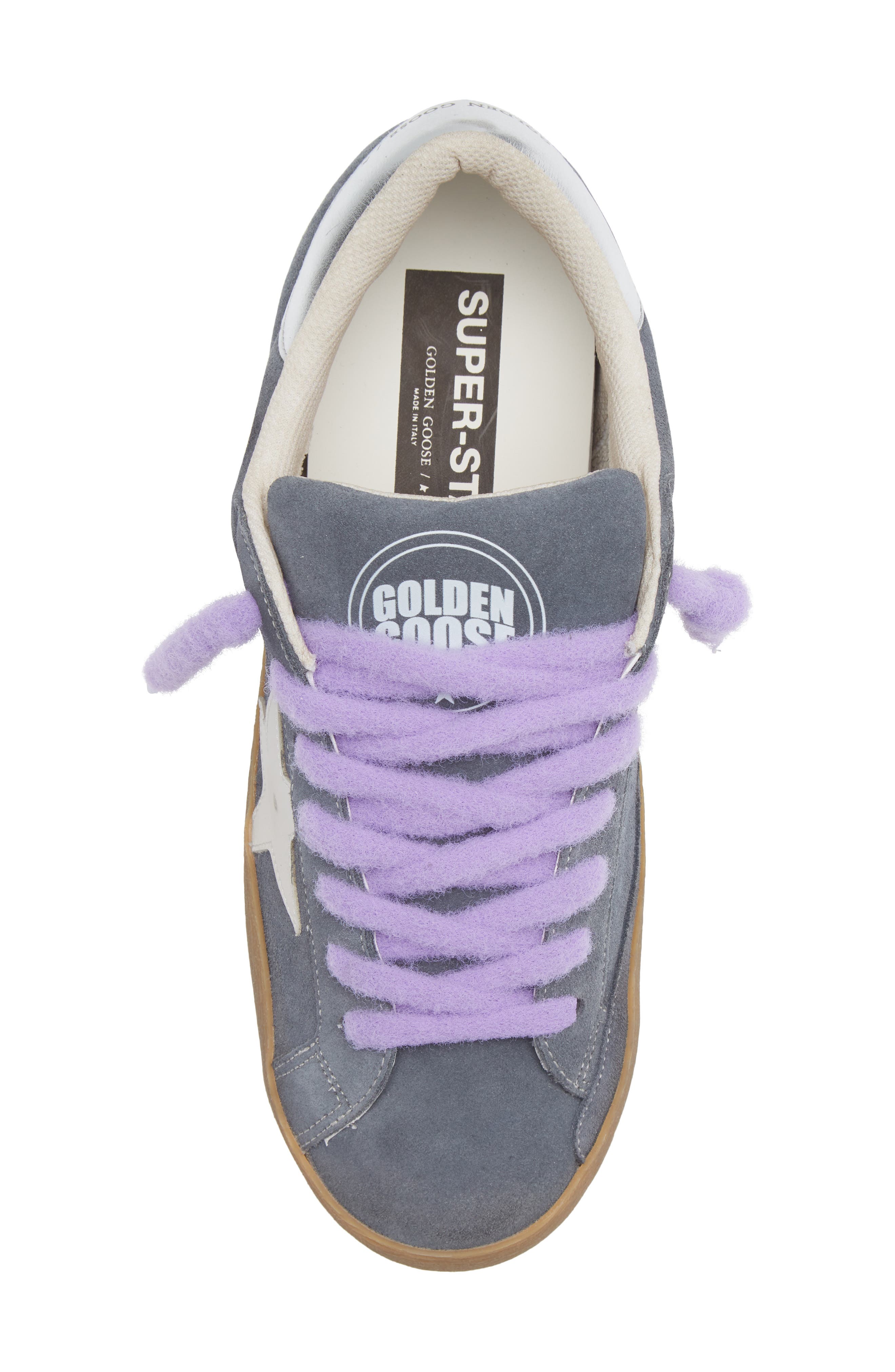 Golden Goose Super-Star Sneaker, Alternate, color, Stone Blue/Milk/Silver