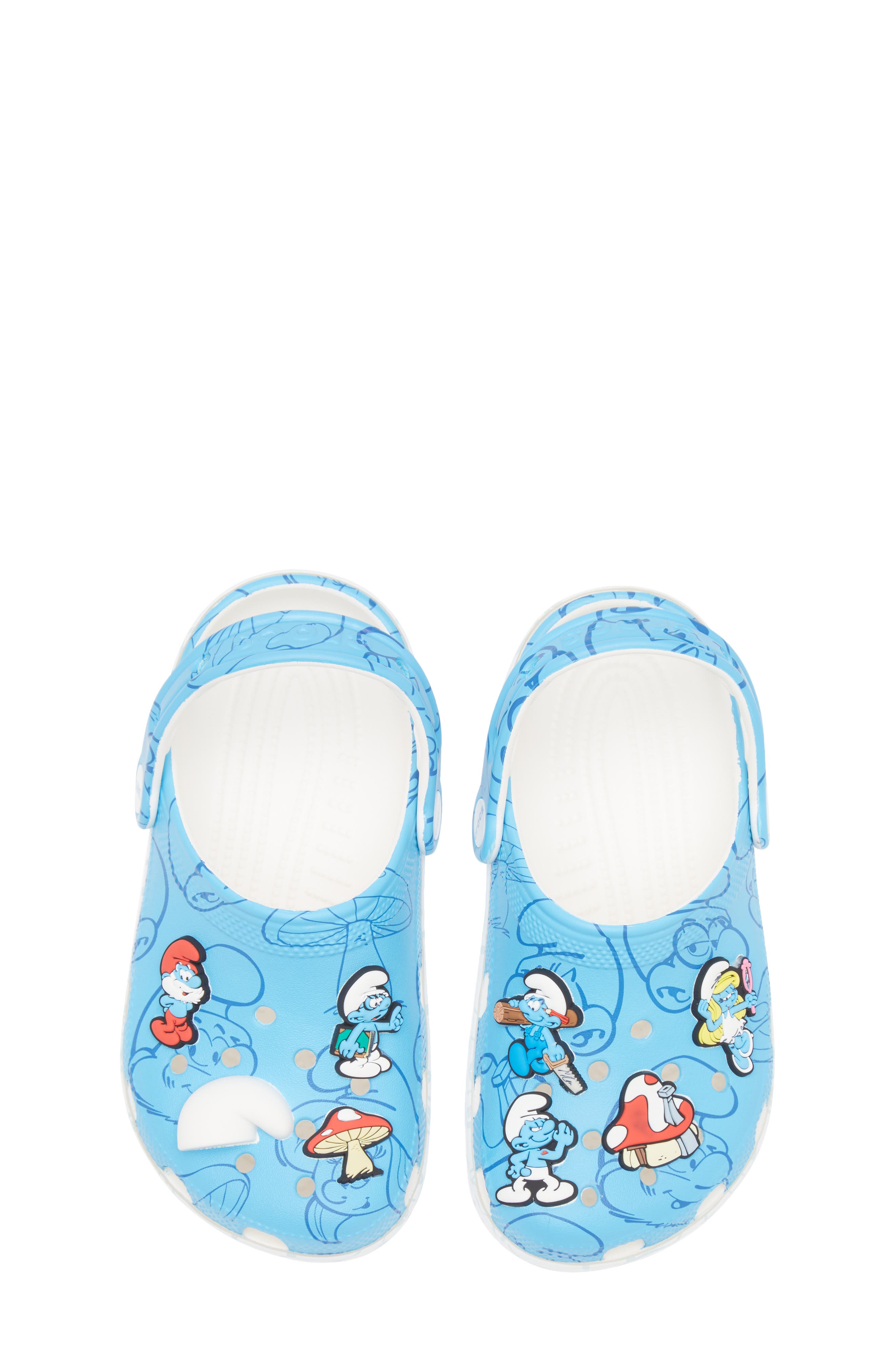 CROCS x The Smurfs Kids' Classic Clog, Alternate, color, Blue Multi