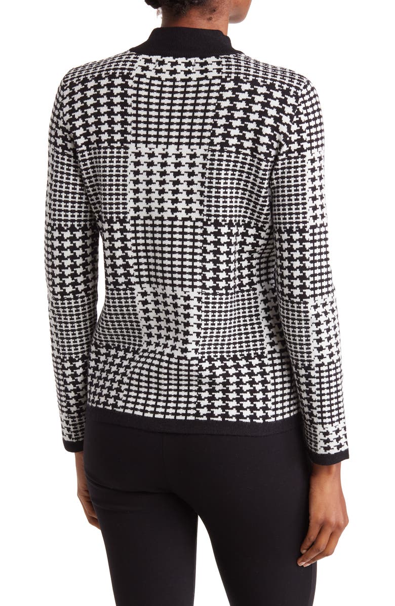 Joseph A Mix Houndstooth Mock Neck Sweater, Alternate, color, 