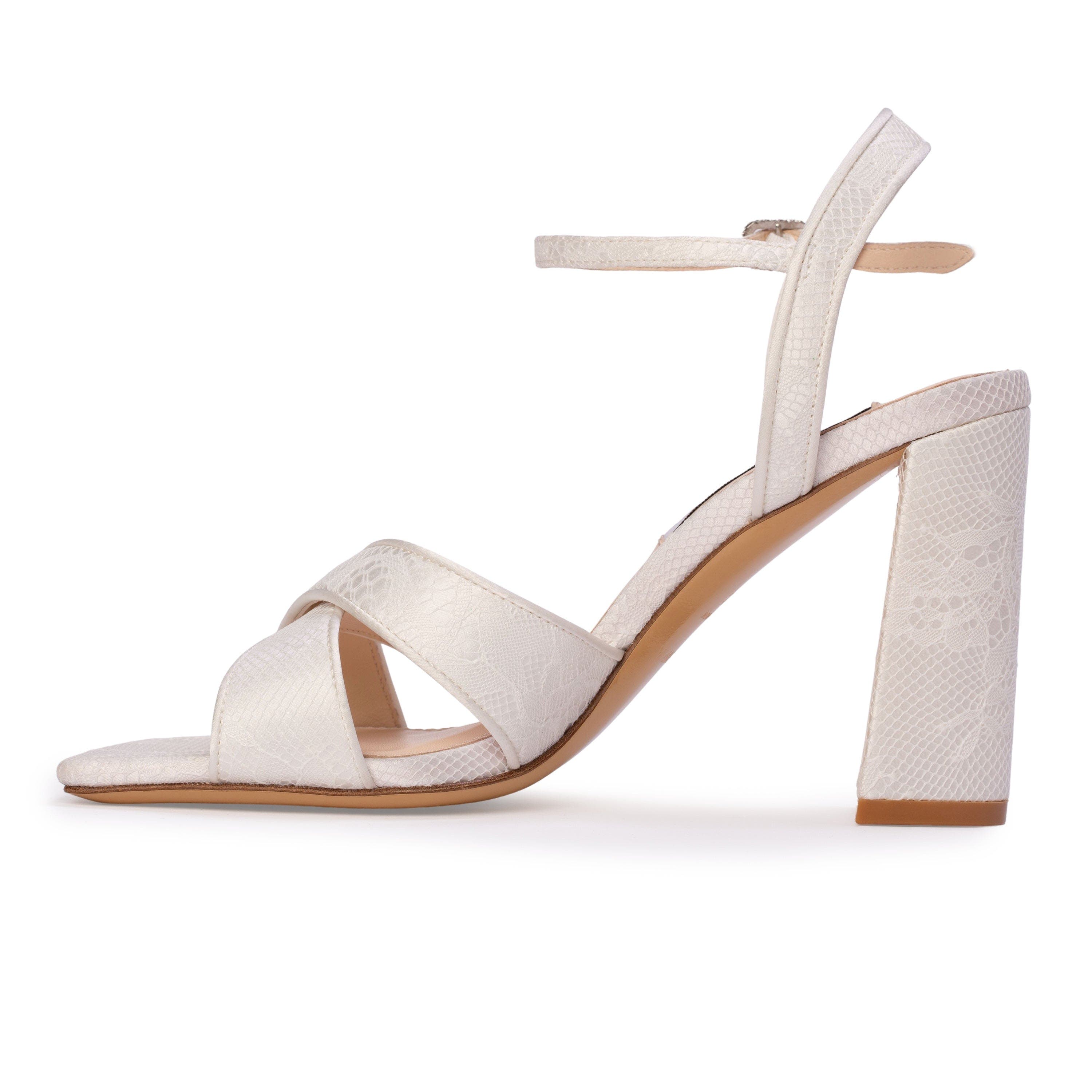 Fete Sandal, Alternate, color, White Lace