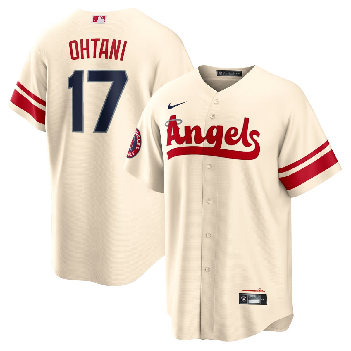 Nike Angels ユニフォーム Ohtani エンゼルス　シティコネクト Nike Men's Nike Shohei Ohtani Cream Los Angeles Angels City
