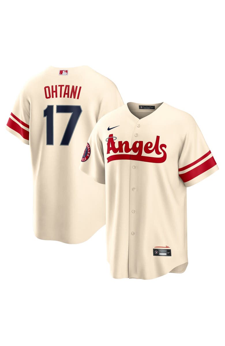 Nike Men's Nike Shohei Ohtani Cream Los Angeles Angels City Connect Replica Player Jersey, Alternate, color, 