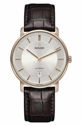 RADO Coupole Classic Automatic Leather Strap Watch 38mm Nordstrom