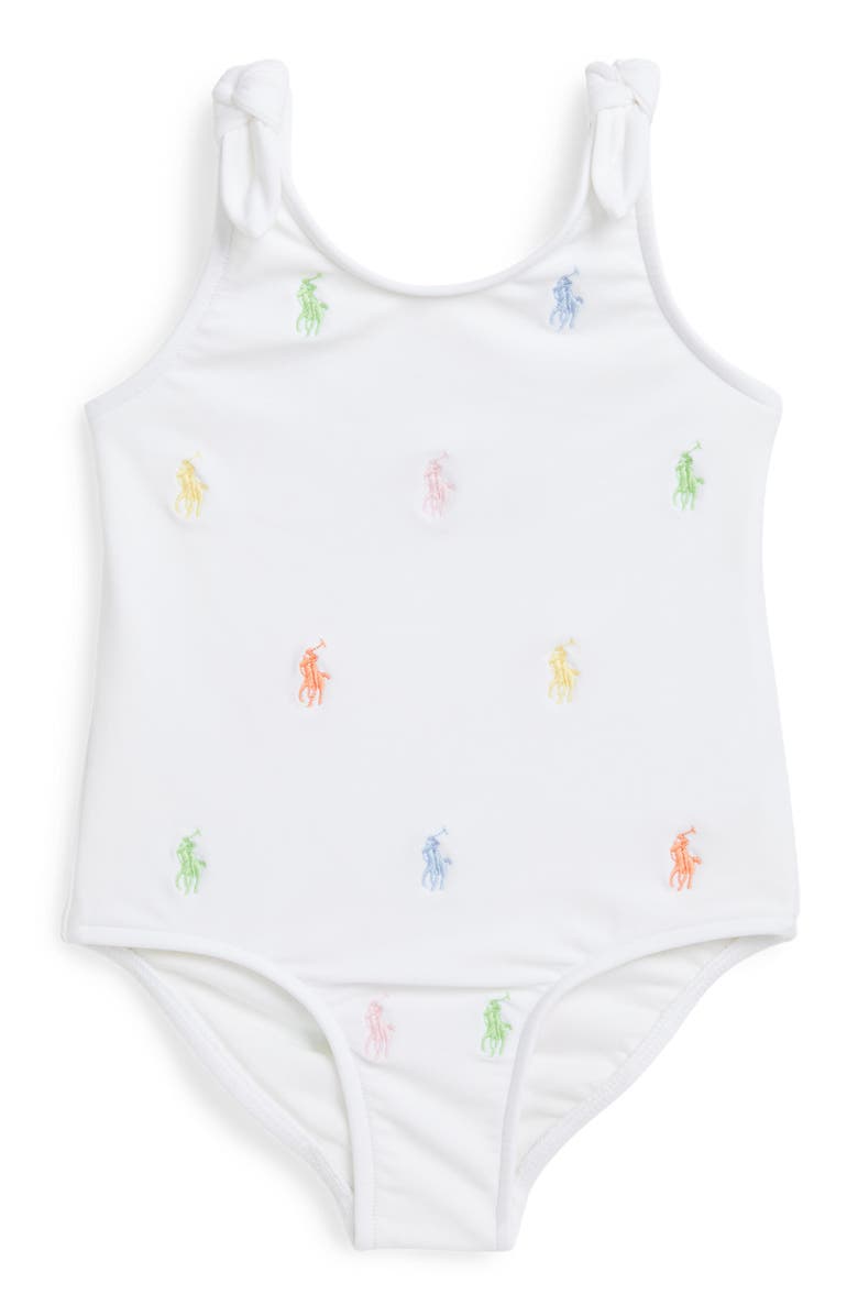 Ralph Lauren Print One-Piece Swimsuit, Main, color, 