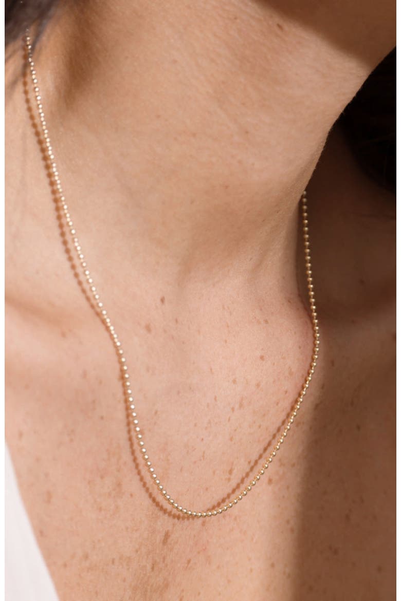 Bead Chain Necklace, Alternate, color, Gold Filled