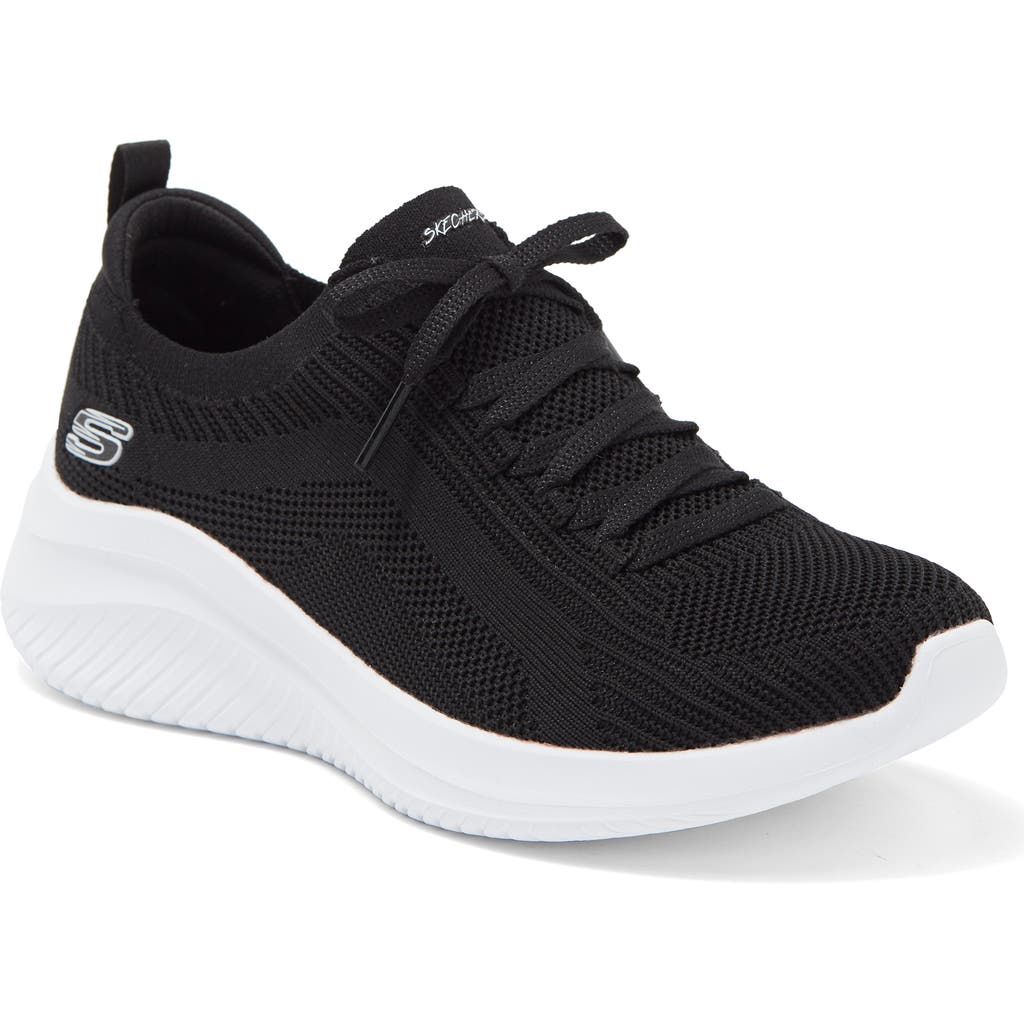 Skechers Ultra Flex 3.0 Sneaker In Black/white