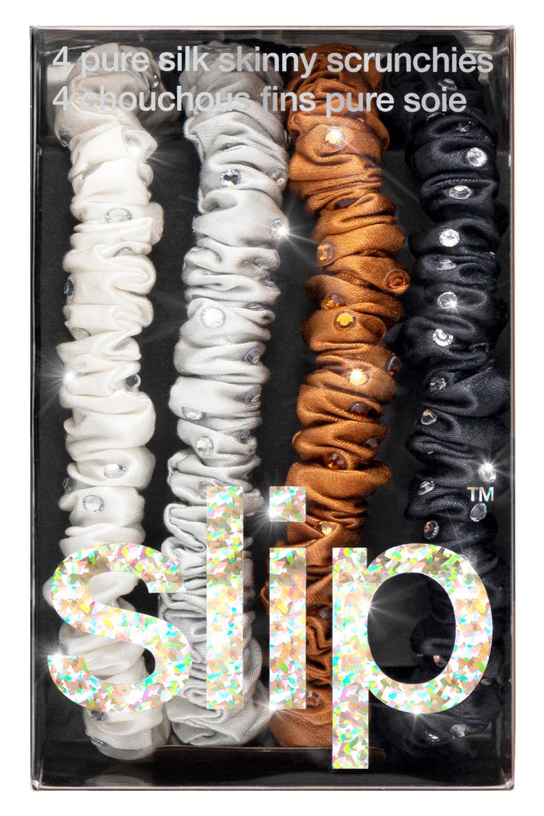 Disco Pure Silk Skinny Scrunchie Set (Limited Edition), Alternate, color, NO COLOR