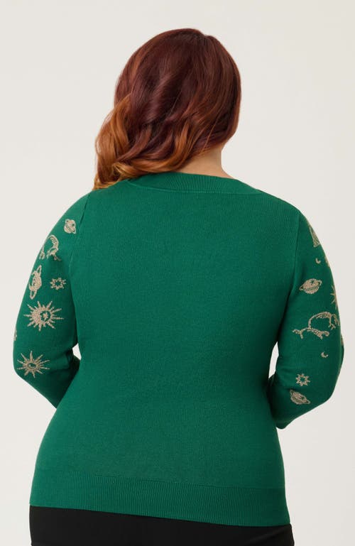 Unique Vintage Plus Size Minou Sweater In Green