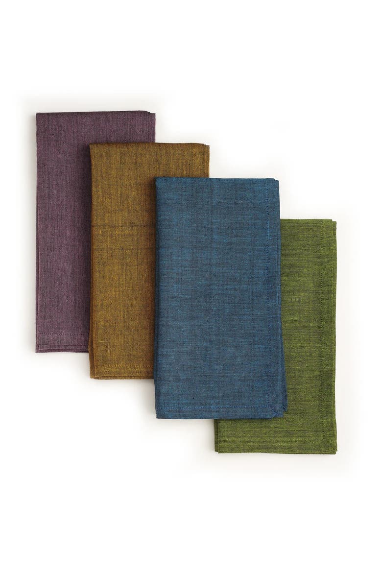 Palette Handwoven Cotton Napkins - Set of 4, Main, color, Gems