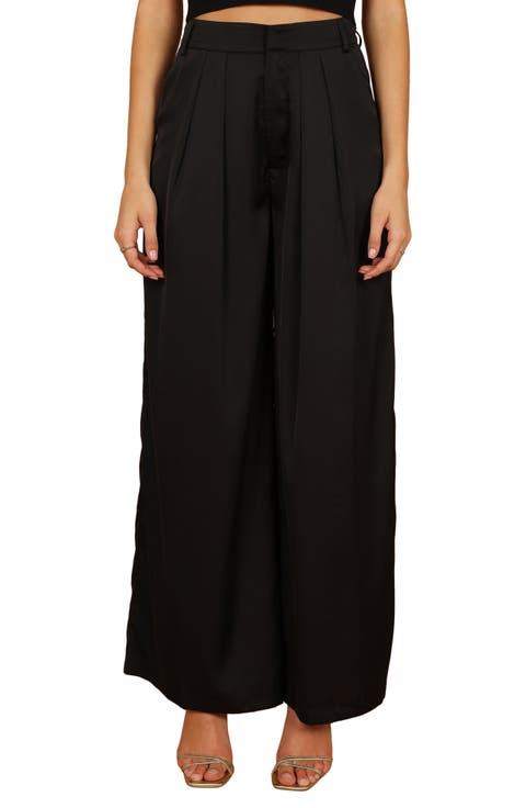 Wellington Wide Leg Satin Pants