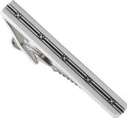 Link Up Black Square Pattern Center Tie Bar Cufflinks And Stud Sets