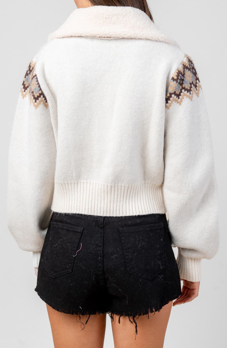 Beivy Novelty Print Zip Jacket, Alternate, color, Oatmeal