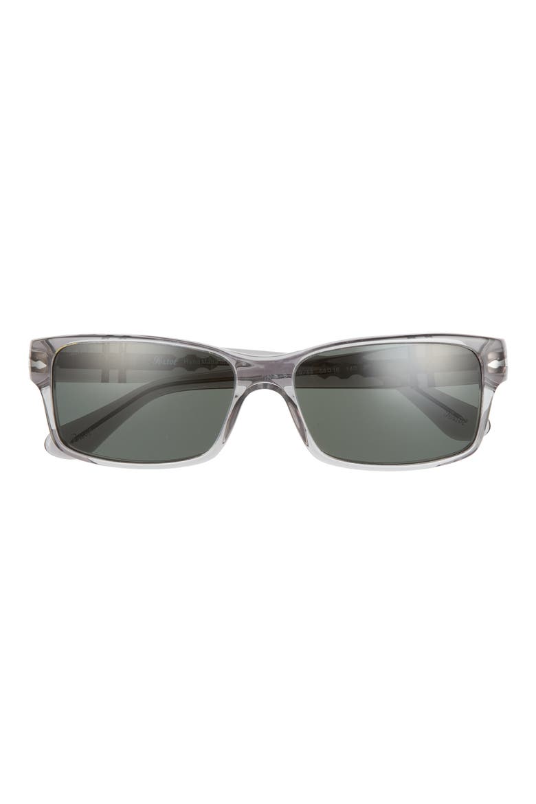 58mm Rectangular Polarized Sunglasses, Main, color, GREEN POL
