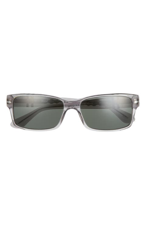 58mm Rectangular Polarized Sunglasses